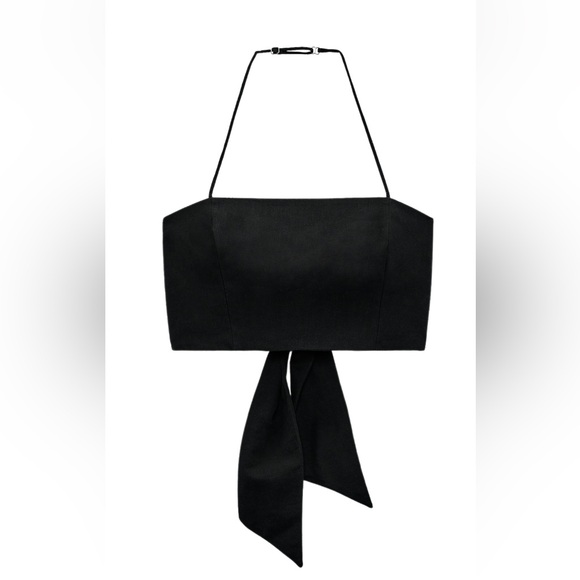 Zara Linen Blend Tied Top - Picture 1 of 4